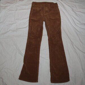 BRANDY MELVILLE / J. GALT Bell Bottom Flare Pants Women's S Brown Corduroy